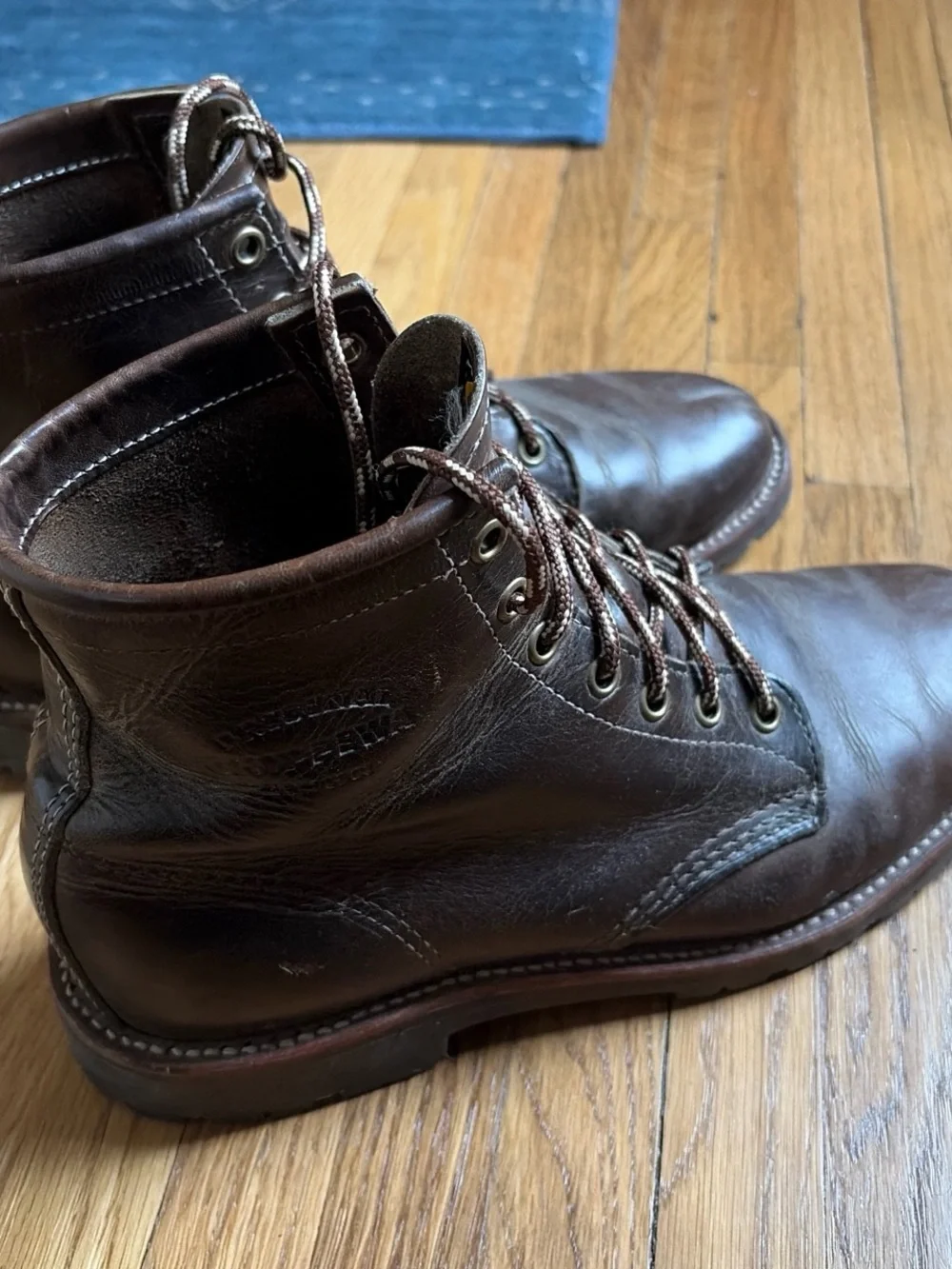 Chippewa Engineer boots with Vibram lug soles